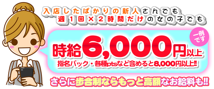 １日５万円以上!!４時間で３万円!!日給保証で安定収入